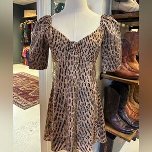 Alice and Olivia mini puff sleeve dress